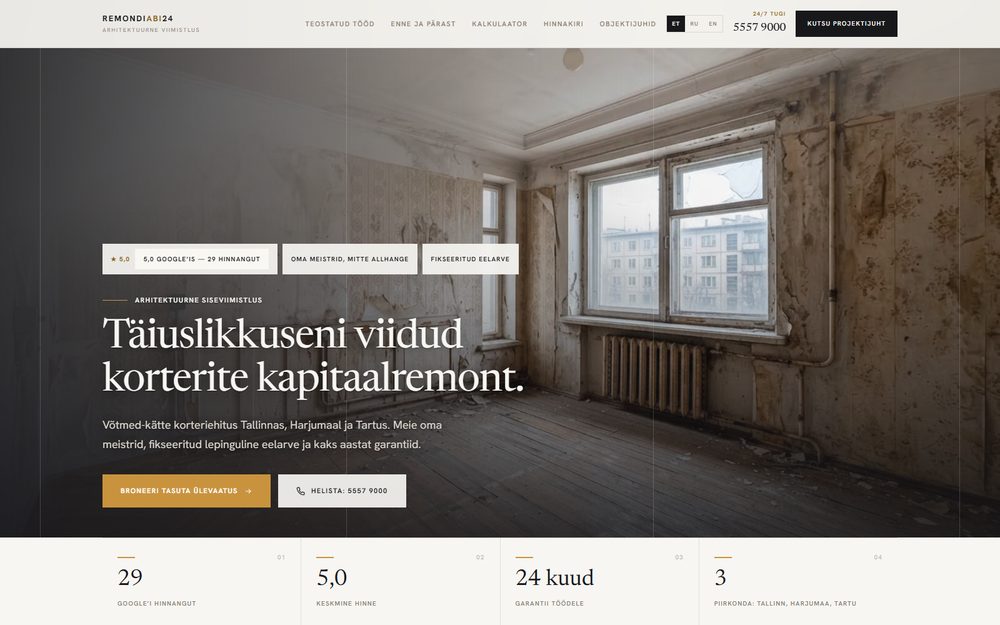 Atelier kontseptsiooni avaleht